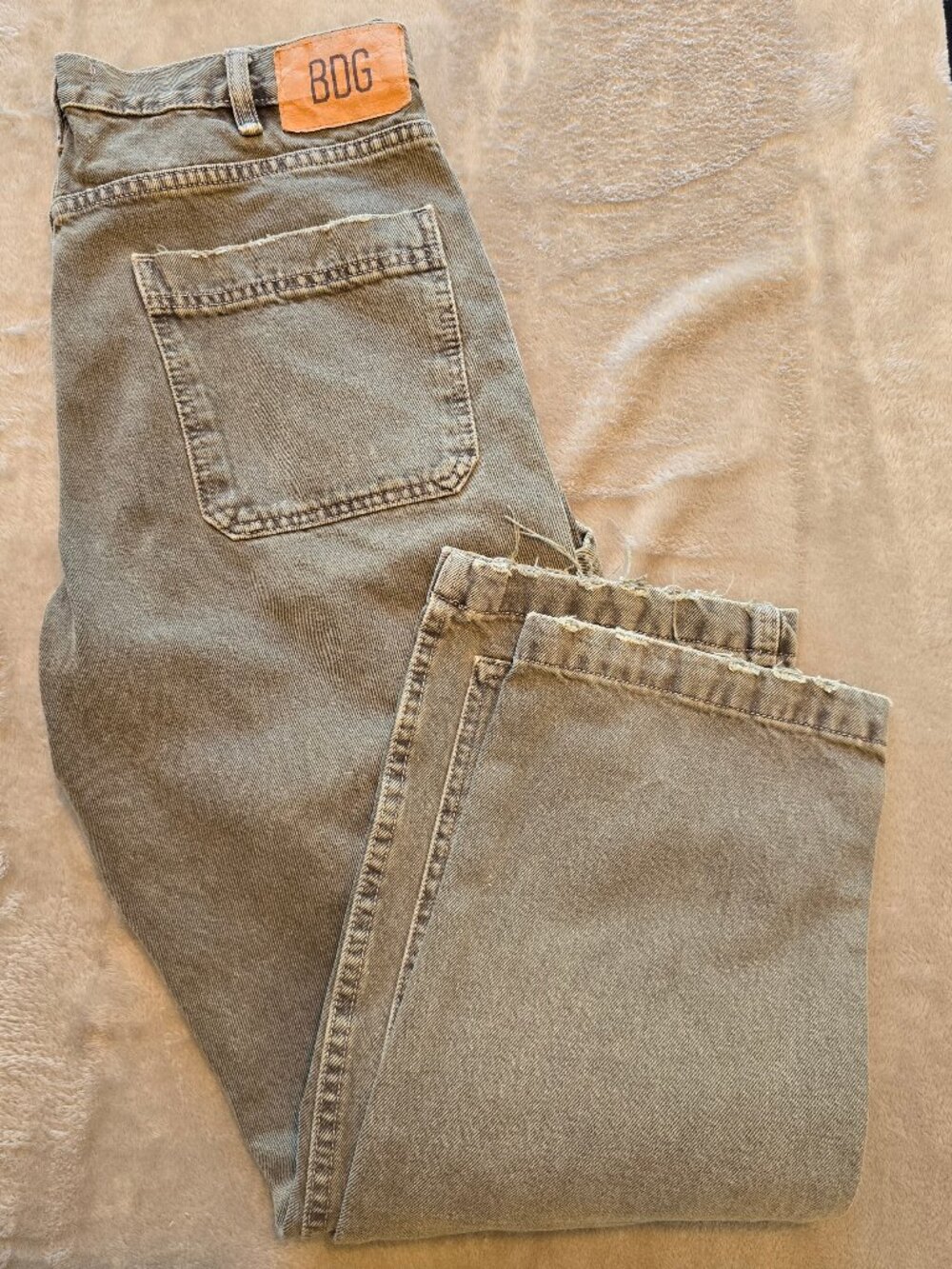 BDG Urban Outfitters Straight Fit Carpenter Jeans 32x30 Olive Khaki